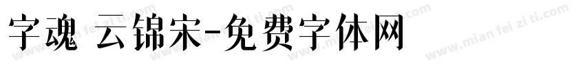 字魂 云锦宋字体转换